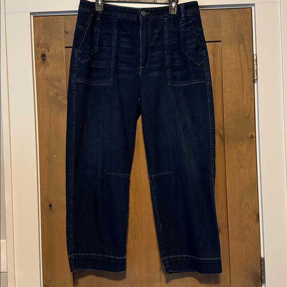 Kut from the Kloth Denim - Kut from the Kloth Ashton Barrel Leg high rise Cropped Jeans Womens 12 pockets